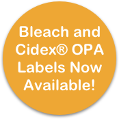 Cidex® OPA + Bleach Labels for the Tonowash™